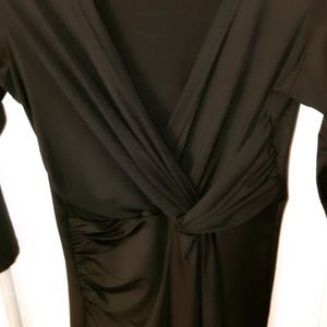 Black 3/4 sleeve body con dress
